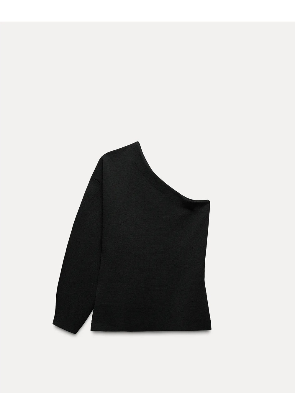 Zara Black Off-the-Shoulder One-Sleeve Sweater